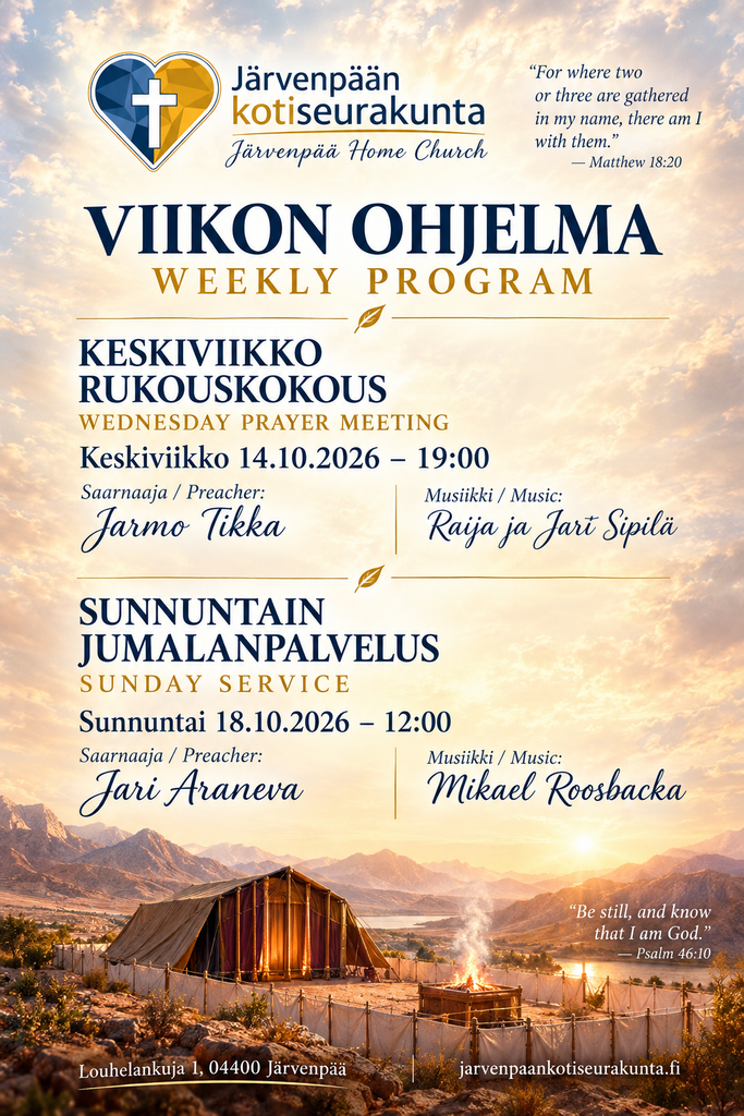Home viikon ohjelma järvenpään kotiseurakunta